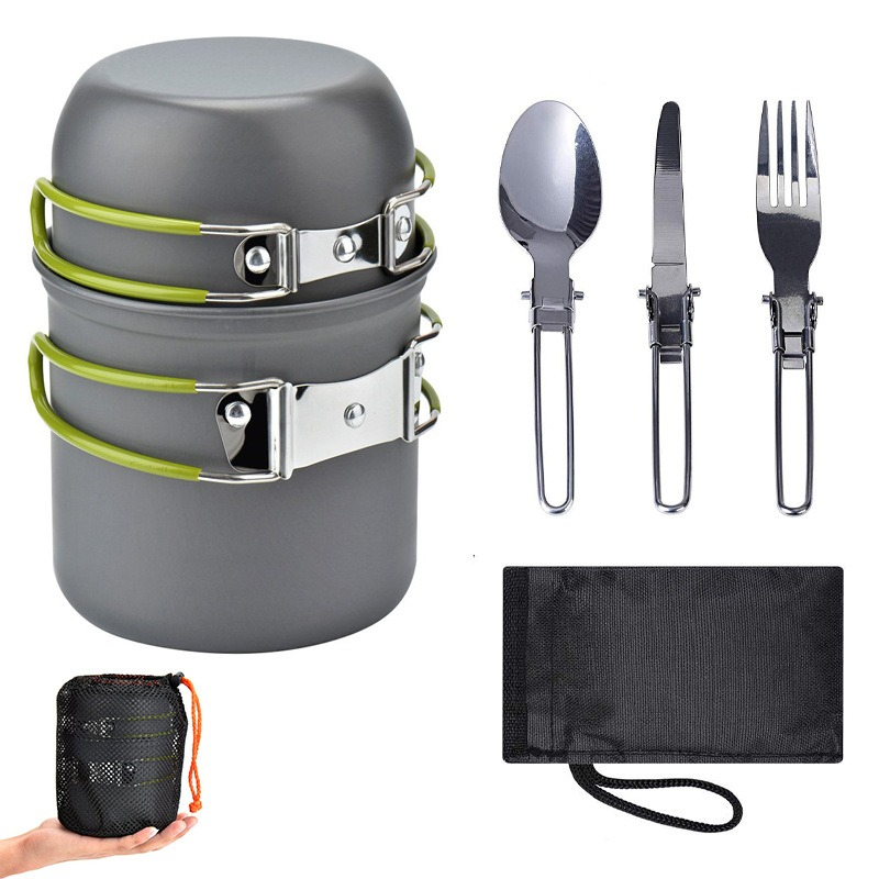 Camping Cooking Set Lightweight - Портативный набор походной посуды для кемпинга: