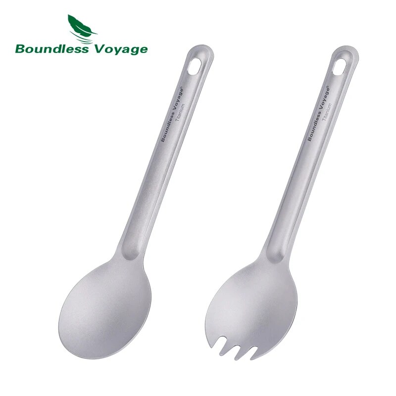 Camp Spork Set - Титановые столовые приборы Boundless Voyage, многоразовая