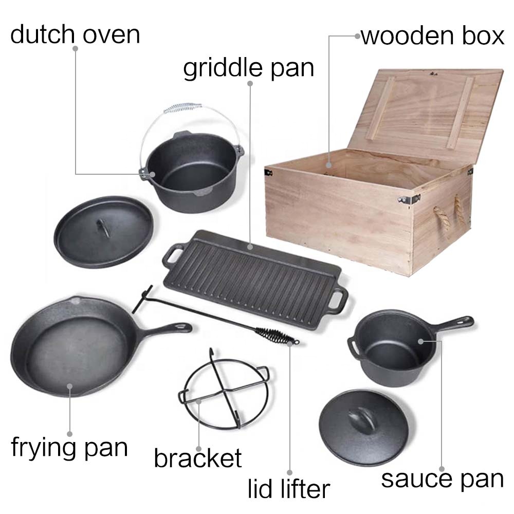 Предварительно приправленная б – обзор и цена Camping Cooking Dutch Oven