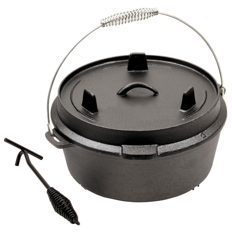 25 см голландская духовка для  – обзор и цена Camping Cooking Dutch Oven