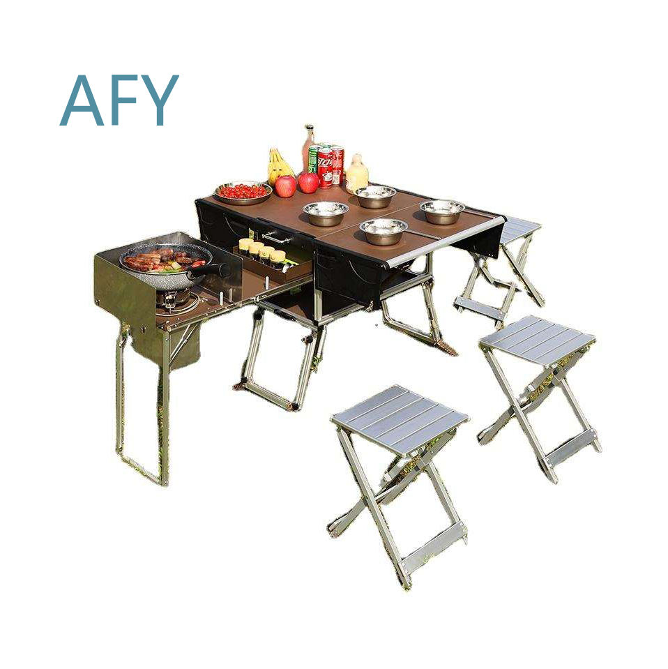 Портативный складной прицеп-ку – обзор и цена Camping Cooking And Dining Set