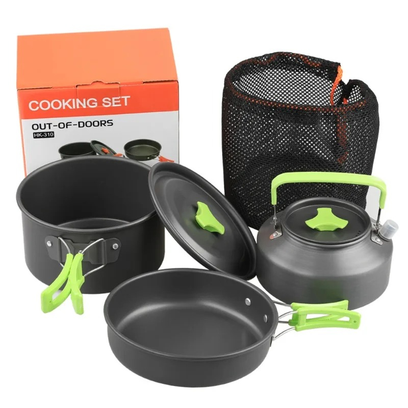Набор для кемпинга, походная к – обзор и цена Camping Cooking Pan Set