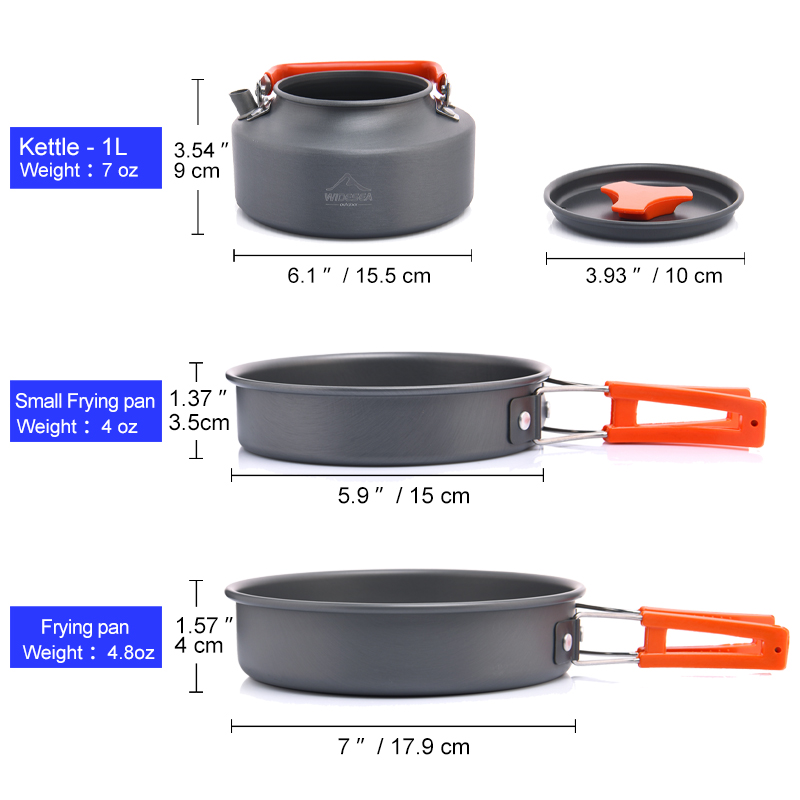 Набор посуды Widesea для кемпи – обзор и цена Camping Cooking And Dining Set