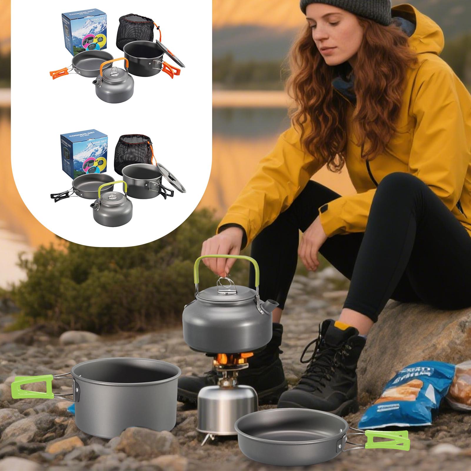 Посуда для кемпинга, набор кас – обзор и цена Camping Cooking Set Lightweight