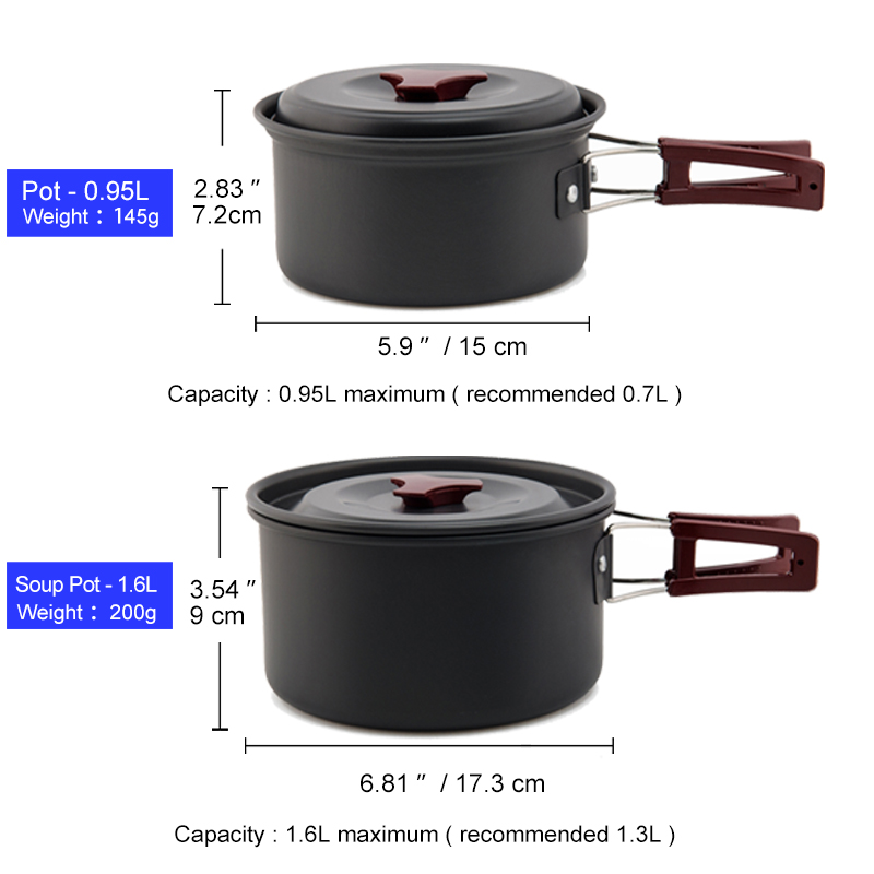 Набор посуды Widesea для кемпи – обзор и цена Camping Cooking And Dining Set