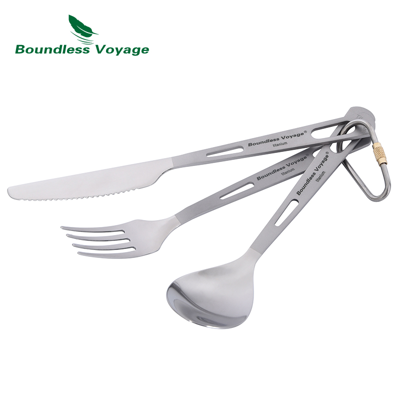 3 шт./набор, титановые столовы – обзор и цена Camp Spork Set